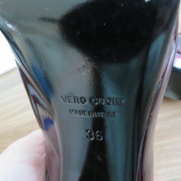 LANVIN River 2009 Collection Mirrored Patent Bronze Heel Platform Lace Up Shoes - Picture 16 of 16